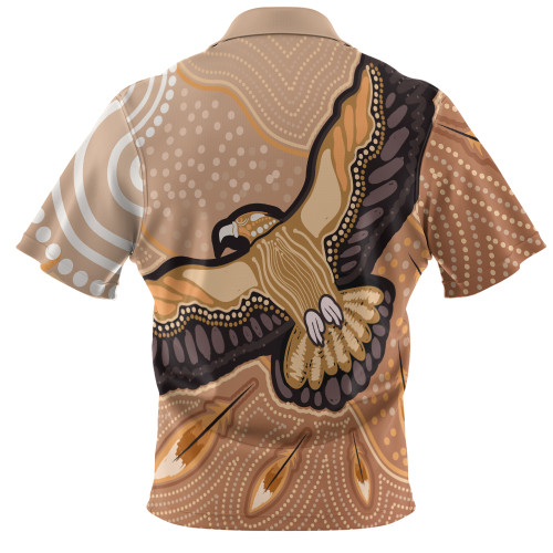 Australia Eagle Aboriginal Polo Shirt - Aboriginal Eagles With Feathers Aboriginal Dot Art Painting Polo Shirt Australia Eagle Aboriginal Polo Shirt - Aboriginal Eagles With Feathers Aboriginal Dot Art Painting Polo Shirt