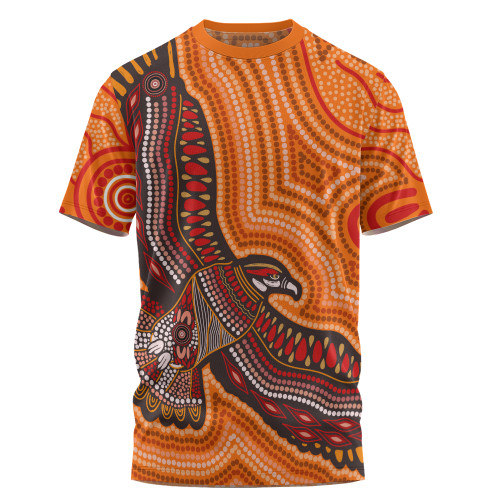 Australia Eagle Aboriginal T-shirt - Eagle With Aboriginal Patterns T-shirt