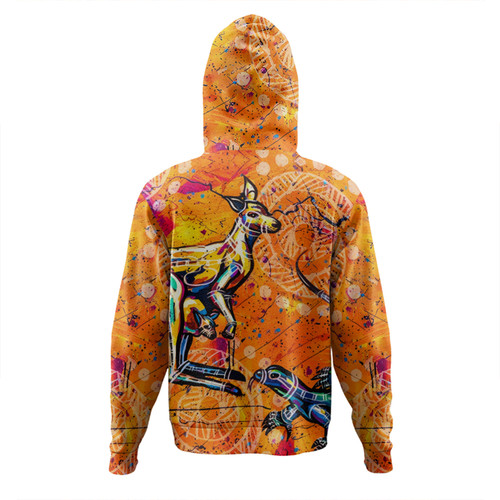Australia Kangaroo Aboriginal Hoodie - Australia Kangaroo And Goanna Hoodie Australia Kangaroo Aboriginal Hoodie - Australia Kangaroo And Goanna Hoodie