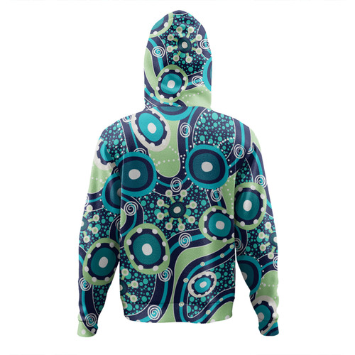 Australia Aboriginal Hoodie - Blue Aboriginal Dot Art Inspired Hoodie Australia Aboriginal Hoodie - Blue Aboriginal Dot Art Inspired Hoodie