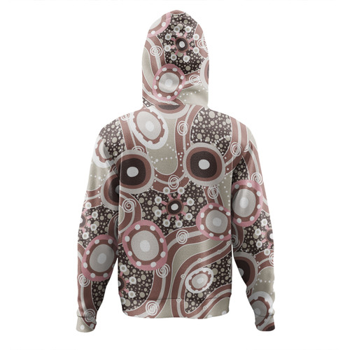 Australia Aboriginal Hoodie - Brown Aboriginal Dot Art Inspired Hoodie Australia Aboriginal Hoodie - Brown Aboriginal Dot Art Inspired Hoodie