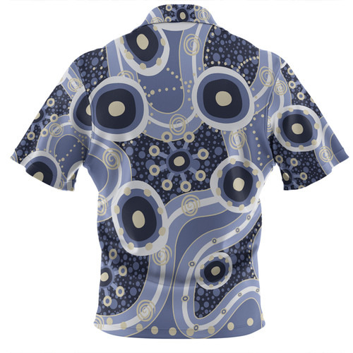 Australia Aboriginal Polo Shirt - Purple Aboriginal Dot Art Inspired Polo Shirt Australia Aboriginal Polo Shirt - Purple Aboriginal Dot Art Inspired Polo Shirt