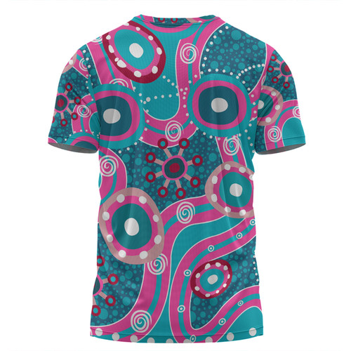 Australia Aboriginal T-shirt - Pink Aboriginal Dot Art Inspired T-shirt Australia Aboriginal T-shirt - Pink Aboriginal Dot Art Inspired T-shirt