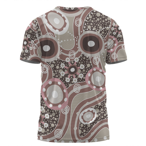 Australia Aboriginal T-shirt - Brown Aboriginal Dot Art Inspired T-shirt Australia Aboriginal T-shirt - Brown Aboriginal Dot Art Inspired T-shirt