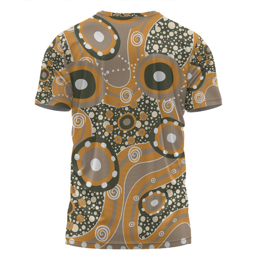 Australia Aboriginal T-shirt - Orange Aboriginal Dot Art Inspired T-shirt Australia Aboriginal T-shirt - Orange Aboriginal Dot Art Inspired T-shirt