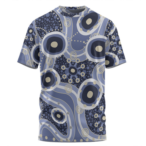 Australia Aboriginal T-shirt - Purple Aboriginal Dot Art Inspired T-shirt