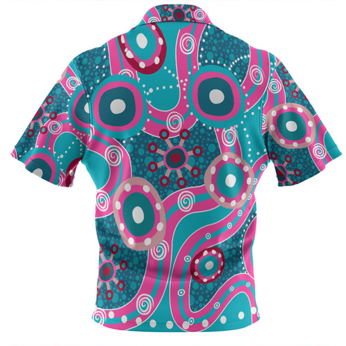 Australia Aboriginal Hawaiian Shirt - Pink Aboriginal Dot Art Inspired Hawaiian Shirt Australia Aboriginal Hawaiian Shirt - Pink Aboriginal Dot Art Inspired Hawaiian Shirt