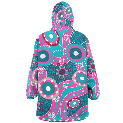 Australia Aboriginal Snug Hoodie - Pink Aboriginal Dot Art Inspired Snug Hoodie Australia Aboriginal Snug Hoodie - Pink Aboriginal Dot Art Inspired Snug Hoodie