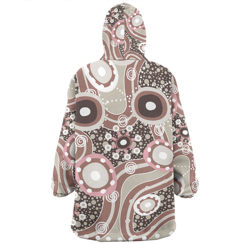 Australia Aboriginal Snug Hoodie - Brown Aboriginal Dot Art Inspired Snug Hoodie Australia Aboriginal Snug Hoodie - Brown Aboriginal Dot Art Inspired Snug Hoodie