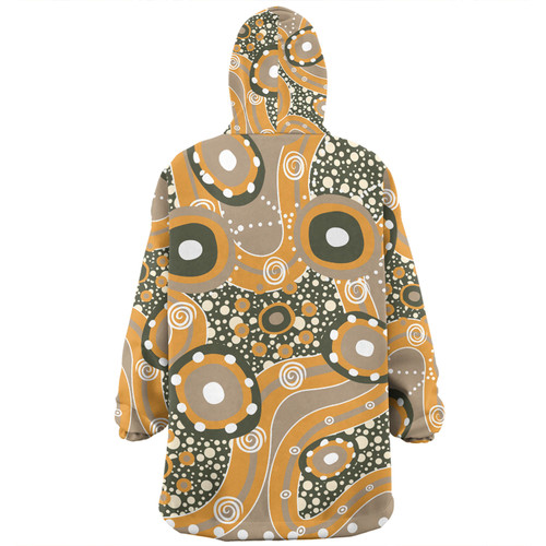 Australia Aboriginal Snug Hoodie - Orange Aboriginal Dot Art Inspired Snug Hoodie Australia Aboriginal Snug Hoodie - Orange Aboriginal Dot Art Inspired Snug Hoodie