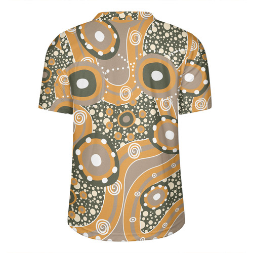Australia Aboriginal Rugby Jersey - Orange Aboriginal Dot Art Inspired Rugby Jersey Australia Aboriginal Rugby Jersey - Orange Aboriginal Dot Art Inspired Rugby Jersey