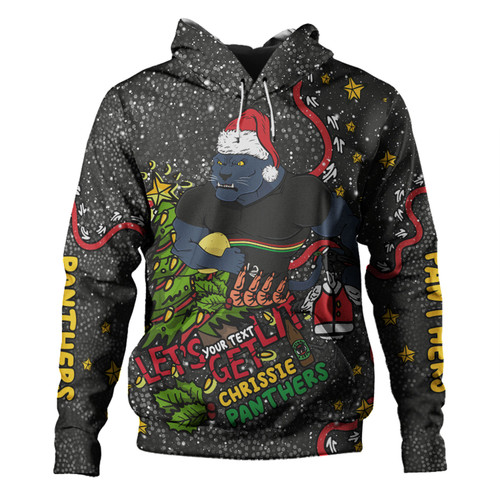Penrith Panthers Christmas Custom Hoodie - Let's Get Lit Chrisse Pressie Hoodie Penrith Panthers Christmas Custom Hoodie - Let's Get Lit Chrisse Pressie Hoodie