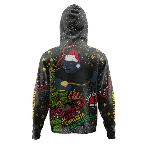 Penrith Panthers Christmas Custom Hoodie - Let's Get Lit Chrisse Pressie Hoodie Penrith Panthers Christmas Custom Hoodie - Let's Get Lit Chrisse Pressie Hoodie