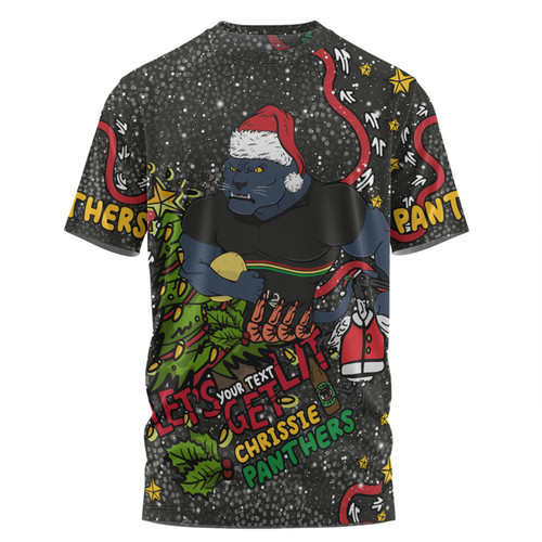 Penrith Panthers Christmas Custom T-shirt - Let's Get Lit Chrisse Pressie T-shirt Penrith Panthers Christmas Custom T-shirt - Let's Get Lit Chrisse Pressie T-shirt