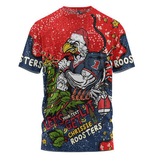 Sydney Roosters Christmas Custom T-Shirt - Let's Get Lit Chrisse Pressie T-Shirt Sydney Roosters Christmas Custom T-Shirt - Let's Get Lit Chrisse Pressie T-Shirt