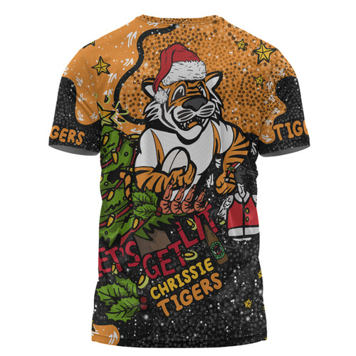 Wests Tigers Christmas Custom T-shirt - Let's Get Lit Chrisse Pressie T-shirt Wests Tigers Christmas Custom T-shirt - Let's Get Lit Chrisse Pressie T-shirt
