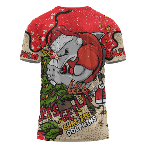 Redcliffe Dolphins Christmas Custom T-shirt - Let's Get Lit Chrisse Pressie T-shirt Redcliffe Dolphins Christmas Custom T-shirt - Let's Get Lit Chrisse Pressie T-shirt
