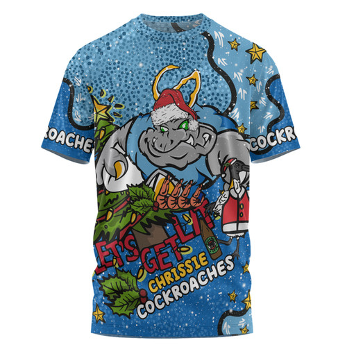 New South Wales Cockroaches Christmas Custom T-shirt - Let's Get Lit Chrisse Pressie T-shirt