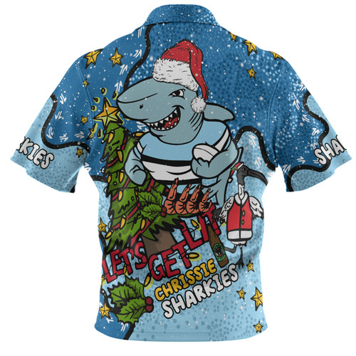 Cronulla-Sutherland Sharks Christmas Custom Hawaiian Shirt - Let's Get Lit Chrisse Pressie Hawaiian Shirt Cronulla-Sutherland Sharks Christmas Custom Hawaiian Shirt - Let's Get Lit Chrisse Pressie Hawaiian Shirt