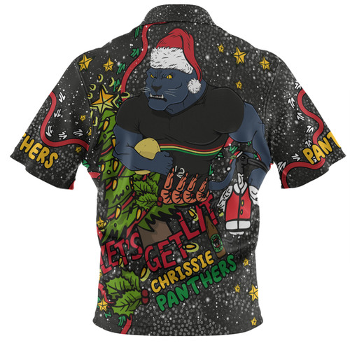 Penrith Panthers Christmas Custom Hawaiian Shirt - Let's Get Lit Chrisse Pressie Hawaiian Shirt Penrith Panthers Christmas Custom Hawaiian Shirt - Let's Get Lit Chrisse Pressie Hawaiian Shirt
