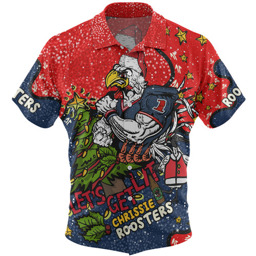 Sydney Roosters Christmas Custom Hawaiian Shirt - Let's Get Lit Chrisse Pressie Hawaiian Shirt Sydney Roosters Christmas Custom Hawaiian Shirt - Let's Get Lit Chrisse Pressie Hawaiian Shirt