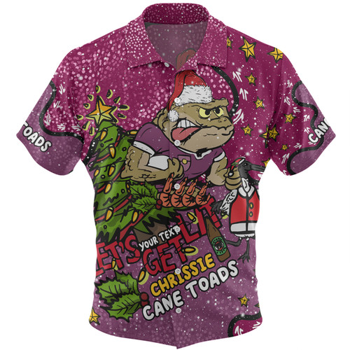 Queensland Cane Toads Christmas Custom Hawaiian Shirt - Let's Get Lit Chrisse Pressie Hawaiian Shirt