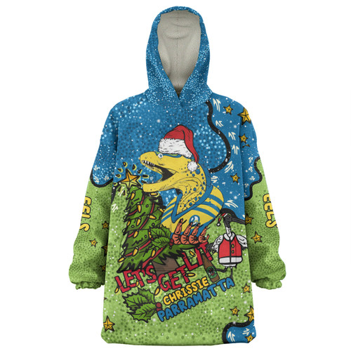 Parramatta Eels Christmas Custom Snug Hoodie - Let's Get Lit Chrisse Pressie Snug Hoodie Parramatta Eels Christmas Custom Snug Hoodie - Let's Get Lit Chrisse Pressie Snug Hoodie