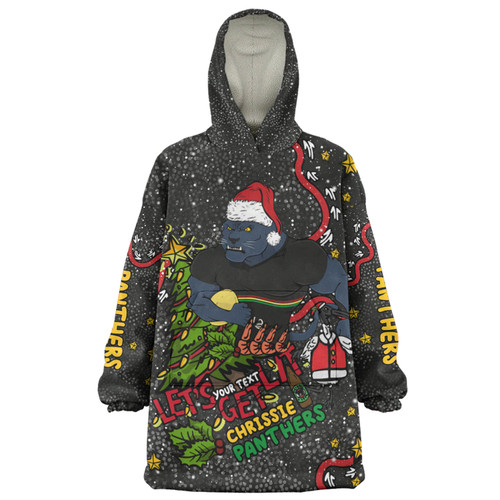 Penrith Panthers Christmas Custom Snug Hoodie - Let's Get Lit Chrisse Pressie Snug Hoodie Penrith Panthers Christmas Custom Snug Hoodie - Let's Get Lit Chrisse Pressie Snug Hoodie