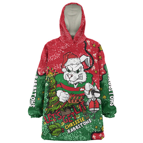 South Sydney Rabbitohs Custom Snug Hoodie - Let's Get Lit Chrisse Pressie Snug Hoodie