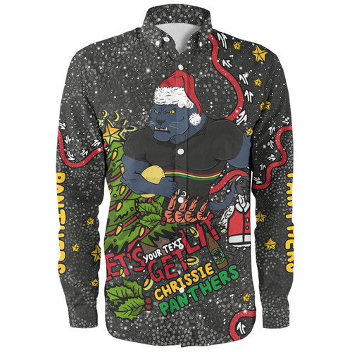 Penrith Panthers Christmas Custom Long Sleeve Shirt - Let's Get Lit Chrisse Pressie Long Sleeve Shirt Penrith Panthers Christmas Custom Long Sleeve Shirt - Let's Get Lit Chrisse Pressie Long Sleeve Shirt
