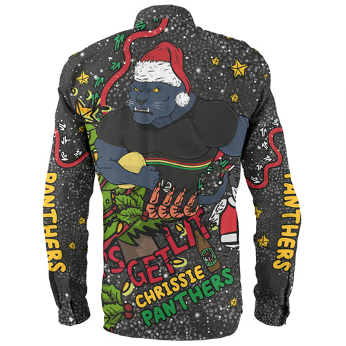 Penrith Panthers Christmas Custom Long Sleeve Shirt - Let's Get Lit Chrisse Pressie Long Sleeve Shirt Penrith Panthers Christmas Custom Long Sleeve Shirt - Let's Get Lit Chrisse Pressie Long Sleeve Shirt