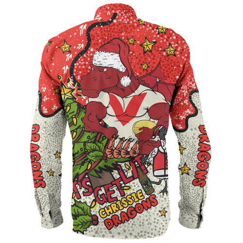 St. George Illawarra Dragons Christmas Custom Long Sleeve Shirt - Let's Get Lit Chrisse Pressie Long Sleeve Shirt St. George Illawarra Dragons Christmas Custom Long Sleeve Shirt - Let's Get Lit Chrisse Pressie Long Sleeve Shirt