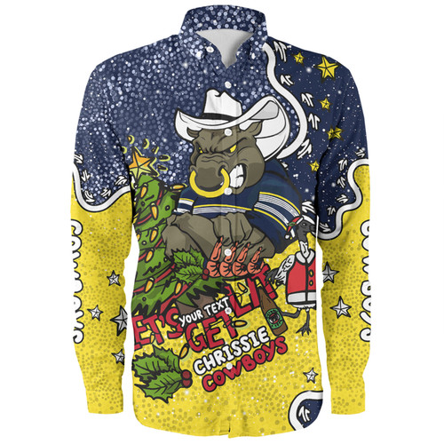 North Queensland Cowboys Christmas Custom Long Sleeve Shirt - Let's Get Lit Chrisse Pressie Long Sleeve Shirt North Queensland Cowboys Christmas Custom Long Sleeve Shirt - Let's Get Lit Chrisse Pressie Long Sleeve Shirt