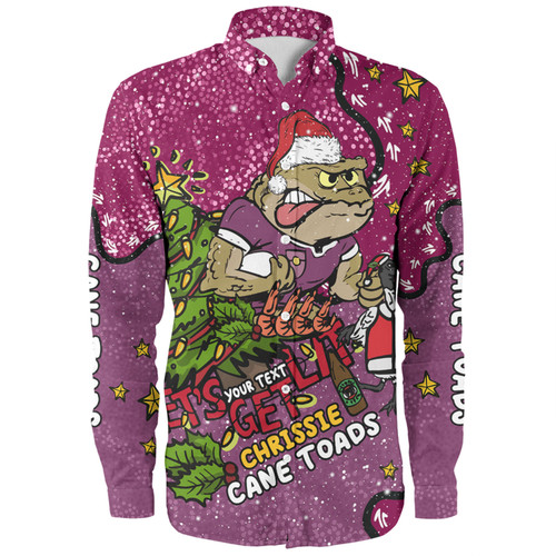 Queensland Cane Toads Christmas Custom Long Sleeve Shirt - Let's Get Lit Chrisse Pressie Long Sleeve Shirt Queensland Cane Toads Christmas Custom Long Sleeve Shirt - Let's Get Lit Chrisse Pressie Long Sleeve Shirt