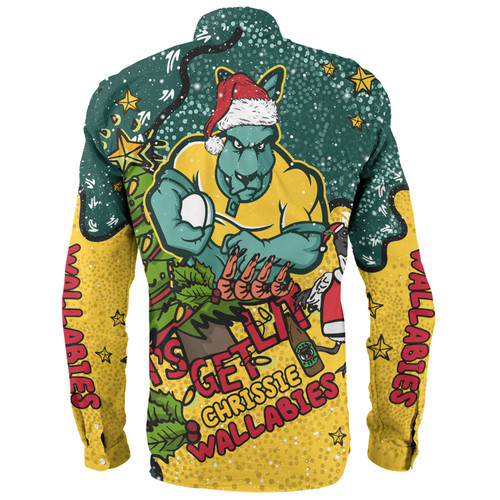 Australia Wallabies Christmas Custom Long Sleeve Shirt - Let's Get Lit Chrisse Pressie Long Sleeve Shirt Australia Wallabies Christmas Custom Long Sleeve Shirt - Let's Get Lit Chrisse Pressie Long Sleeve Shirt