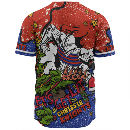 Newcastle Knights Christmas Custom Baseball Shirt - Let's Get Lit Chrisse Pressie Baseball Shirt Newcastle Knights Christmas Custom Baseball Shirt - Let's Get Lit Chrisse Pressie Baseball Shirt