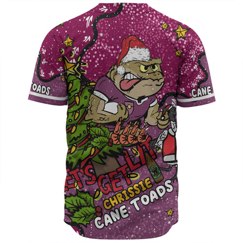 Queensland Cane Toads Christmas Custom Baseball Shirt - Let's Get Lit Chrisse Pressie Baseball Shirt Queensland Cane Toads Christmas Custom Baseball Shirt - Let's Get Lit Chrisse Pressie Baseball Shirt