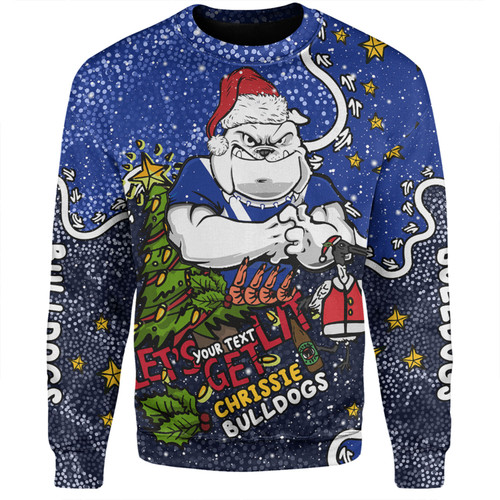 Canterbury-Bankstown Bulldogs Christmas Custom Sweatshirt - Let's Get Lit Chrisse Pressie Sweatshirt Canterbury-Bankstown Bulldogs Christmas Custom Sweatshirt - Let's Get Lit Chrisse Pressie Sweatshirt