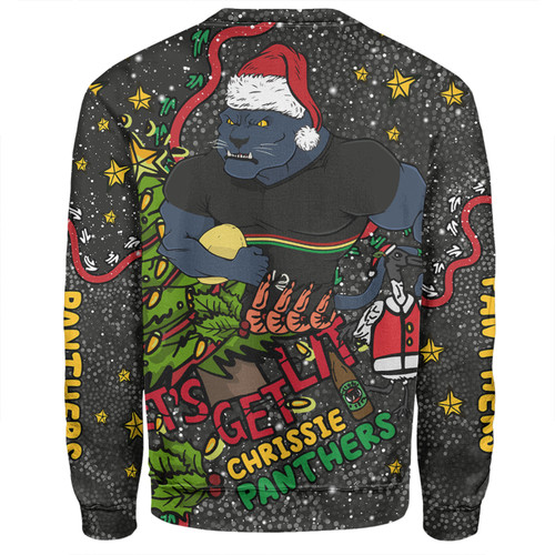 Penrith Panthers Christmas Custom Sweatshirt - Let's Get Lit Chrisse Pressie Sweatshirt Penrith Panthers Christmas Custom Sweatshirt - Let's Get Lit Chrisse Pressie Sweatshirt