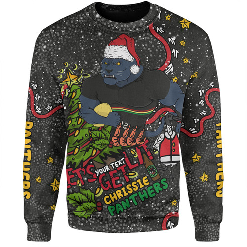 Penrith Panthers Christmas Custom Sweatshirt - Let's Get Lit Chrisse Pressie Sweatshirt Penrith Panthers Christmas Custom Sweatshirt - Let's Get Lit Chrisse Pressie Sweatshirt