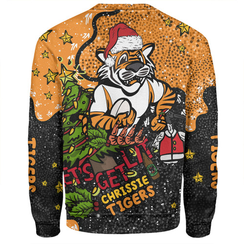 Wests Tigers Christmas Custom Sweatshirt - Let's Get Lit Chrisse Pressie Sweatshirt Wests Tigers Christmas Custom Sweatshirt - Let's Get Lit Chrisse Pressie Sweatshirt