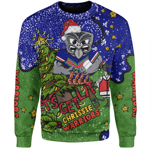 New Zealand Warriors Christmas Custom Sweatshirt - Let's Get Lit Chrisse Pressie Sweatshirt New Zealand Warriors Christmas Custom Sweatshirt - Let's Get Lit Chrisse Pressie Sweatshirt