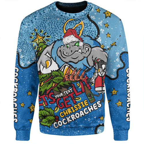 New South Wales Cockroaches Christmas Custom Sweatshirt - Let's Get Lit Chrisse Pressie Sweatshirt