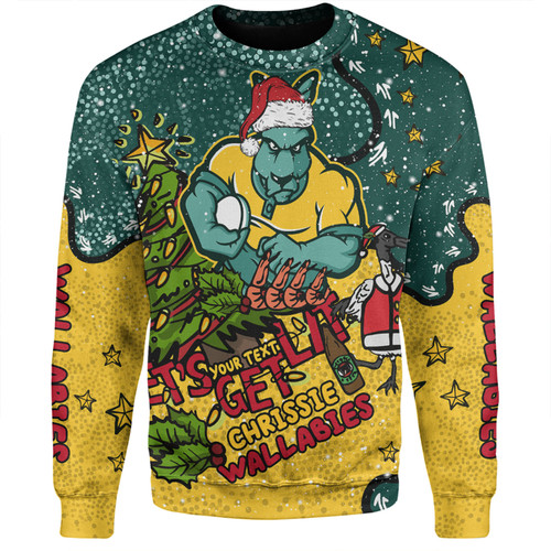 Australia Wallabies Christmas Custom Sweatshirt - Let's Get Lit Chrisse Pressie Sweatshirt Australia Wallabies Christmas Custom Sweatshirt - Let's Get Lit Chrisse Pressie Sweatshirt