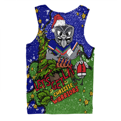 New Zealand Warriors Christmas Custom Men Singlet - Let's Get Lit Chrisse Pressie Men Singlet