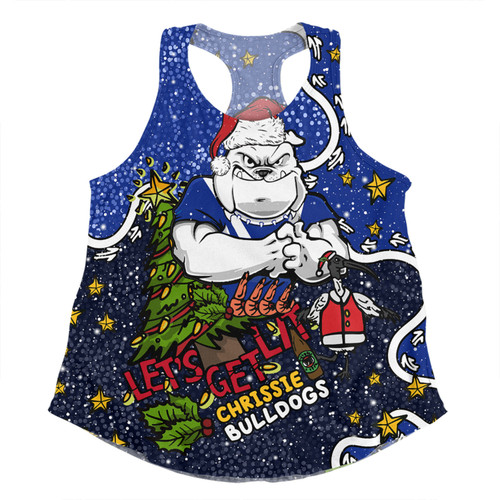 Canterbury-Bankstown Bulldogs Christmas Custom Women Racerback Singlet - Let's Get Lit Chrisse Pressie Women Racerback Singlet Canterbury-Bankstown Bulldogs Christmas Custom Women Racerback Singlet - Let's Get Lit Chrisse Pressie Women Racerback Singlet