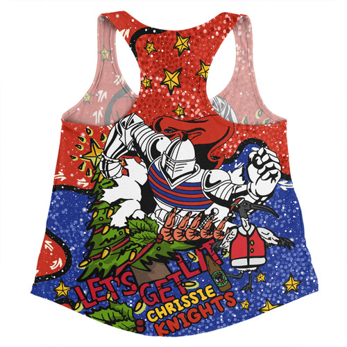 Newcastle Knights Christmas Custom Women Racerback Singlet - Let's Get Lit Chrisse Pressie Women Racerback Singlet Newcastle Knights Christmas Custom Women Racerback Singlet - Let's Get Lit Chrisse Pressie Women Racerback Singlet