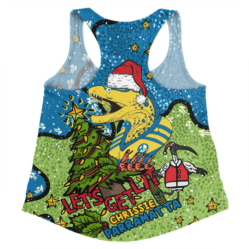 Parramatta Eels Christmas Custom Women Racerback Singlet - Let's Get Lit Chrisse Pressie Women Racerback Singlet Parramatta Eels Christmas Custom Women Racerback Singlet - Let's Get Lit Chrisse Pressie Women Racerback Singlet