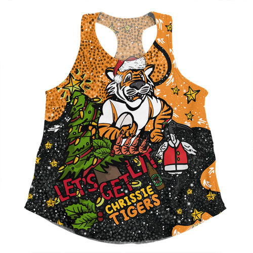 Wests Tigers Christmas Custom Women Racerback Singlet - Let's Get Lit Chrisse Pressie Women Racerback Singlet Wests Tigers Christmas Custom Women Racerback Singlet - Let's Get Lit Chrisse Pressie Women Racerback Singlet