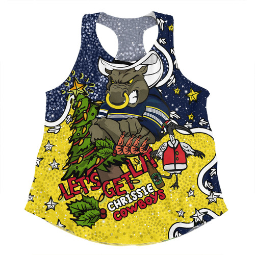 North Queensland Cowboys Christmas Custom Women Racerback Singlet - Let's Get Lit Chrisse Pressie Women Racerback Singlet North Queensland Cowboys Christmas Custom Women Racerback Singlet - Let's Get Lit Chrisse Pressie Women Racerback Singlet